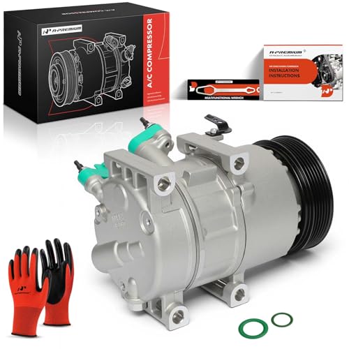 A-Premium Air Conditioner AC Compressor with Clutch Compatible with Hyundai Sonata 2.0L 2.4L 2011-2014, Kia Optima 2.0L 2.4L 2011, GAS