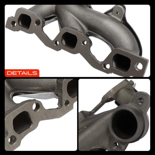 A-Premium Left Side V6 3.8L Engine Exhaust Manifold Kit W/Gaskets Compatible with Jeep JK Series Wrangler 2007 2008 2009 2010 2011, Replaces 4666024AB 4666024AC