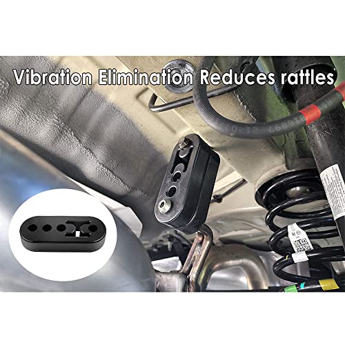 12mm Hole 4.25" EPDM 4 Hole Exhaust Hanger Adjustable Muffler Shock Absorber for Exhaust Pipe,Universal Tailpipe Mount Brackets Insulator Fit Car Truck SUV (4pcs)
