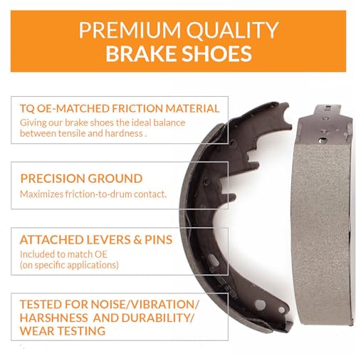 EXPPOWER Rear Drum Brake Shoe Set Replacement for 2005-2008 Chevrolet GMC Silverado Sierra 1500 modles(S855)