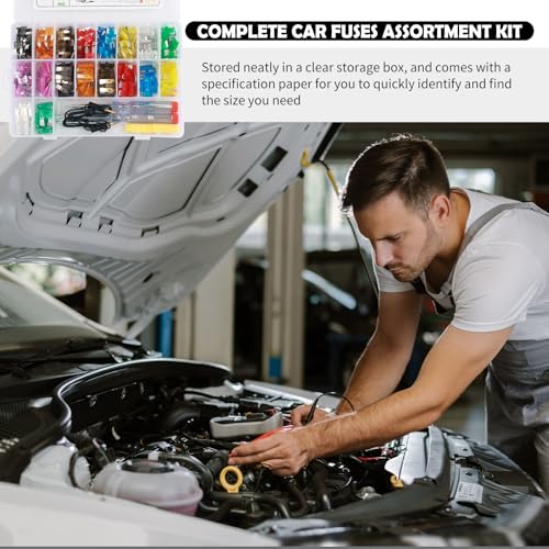 Car Fuses Assortment Kit with Car Fuse Tester,3-Size Fuses Automotive Kit with Standard & Mini & Low Profile Mini (35A,30A,25A,20A,15A,10A,7.5A,5A,2A),Universal Cars Fuse Kits