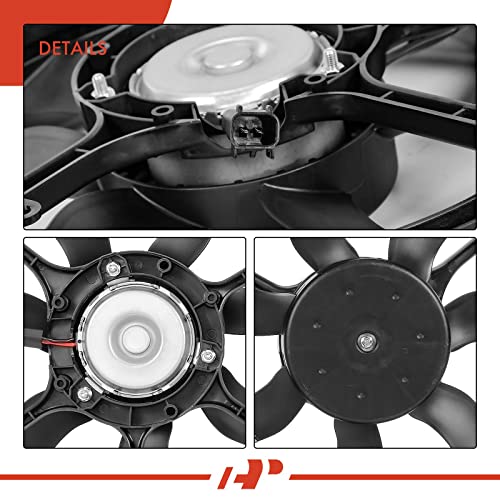 A-Premium Engine Radiator Cooling Fan Assembly Compatible with Select Chevrolet & Pontiac Models - Equinox 2006-2008, Torrent 2006-2008, 3.4L - Replace# 19130231, 19130401
