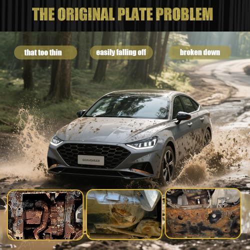 Engine Splash Shield Fit for Hyundai Sonata 2020-2023 Engine Case Guard Under Cover Compatible with 2021 2022 Sonata Front Engine Guard Mud Flaps
