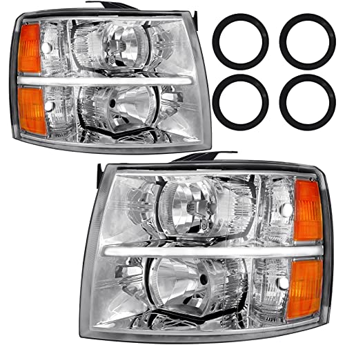 Bincmay Headlight Assembly Fit For 2007-2013 Chevy Silverado