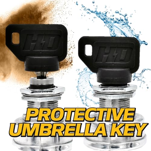 HD Switch Ignition Switch fits John Deere Gator 4x2 4x4 6x4 SR95 Military CS CX TH TS TX RSX XUV RSX850i RSX860i XUV620i XUV625i XUV825i XUV850D - Sport Turf E-Gator HPX - 3 Keys & Free Carabiner