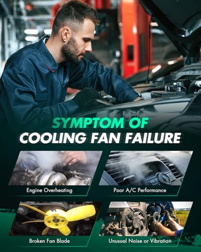 SCITOO 624050 Radiator Dual Cooling Fan Compatible for 2015-2020 for Cadillac for Escalade 2015-2020 for Cadillac for Escalade ESV 2014-2019 for Chevrolet for Cheyenne