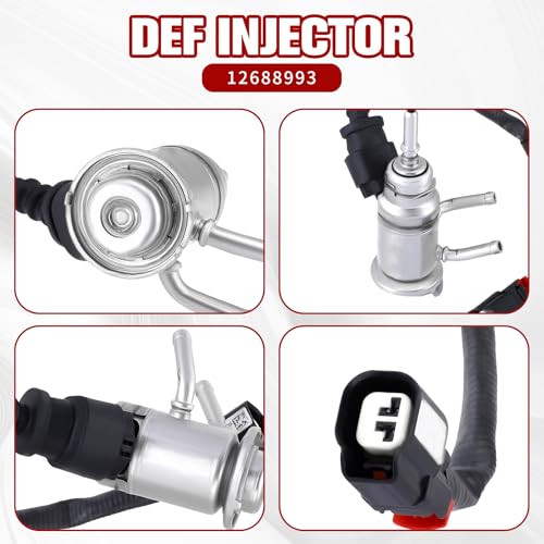 Diesel Exhaust Fluid DEF Injector for Chevy Silverado 2500HD/3500HD 2017-2022 & GMC Sierra 2500HD 2017-2022, Sierra 3500HD 2017-2019 6.6L V8 Diesel Replace# 12688993 12670033 DFI13