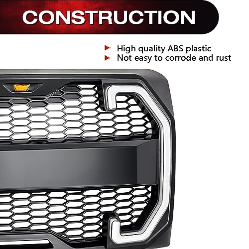 EOMD Front Grille Compatible with 2009-2014 F150 w/DRL & Turn Signal Lights Matte Black