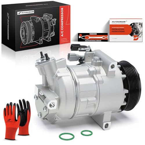 A-Premium Air Conditioner AC Compressor with Clutch Compatible with Nissan Sentra 2013-2019 1.6L 1.8L, with 6-Groove Pulley