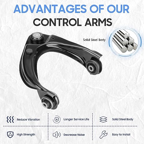 Front Upper Control Arm w/Ball Joint Suapension Kit for 2003-2008 Mazda 6, 2007-2012 Lincoln MKZ, 2006 Lincoln Zephyr, 2006-2011 Mercury Milan, 2006-2012 Ford Fusion (2pc)