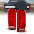 AmeriLite Red Replacement Tail Light Assembly Set for Ford Bronco / F150 F250 F350 Styleside Pickup - Driver and Passenger Side
