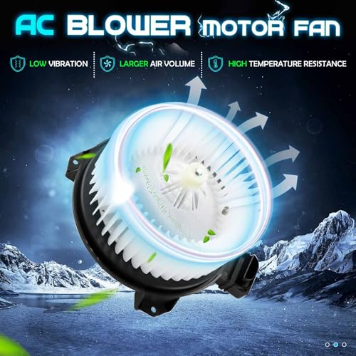 Front HVAC Heater Blower Motor with Wheel Fan Cage Fits 2007-2015 Mazda CX-9, Replaces TD11-61-B10 700289