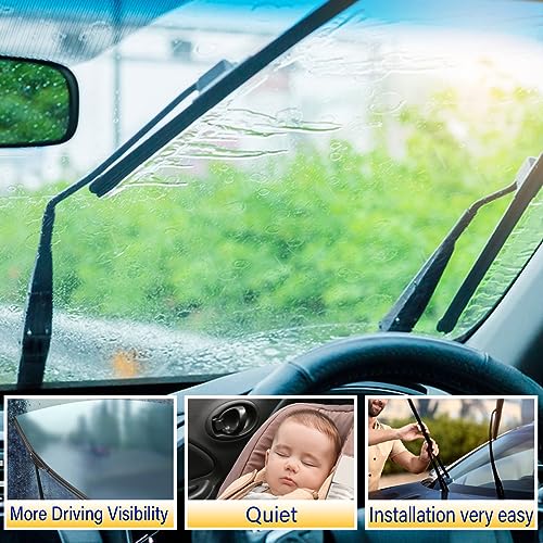 3 wipers Replacement for 2012-2018 Subaru Forester/2015-2019 Subaru Outback, Windshield Wiper Blades Original Equipment Replacement - 26"/17"/14" (Set of 3) U/J HOOK