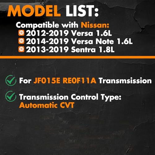 MEMOEO RE0F11A CVT Transmission Filter Oil Pan Gasket Kit Compatible With Nissan 2013-2019 Sentra 1.8L,2012-2019 Versa 1.6L,2014-2019 Versa Note 1.6L 33010-JF015 31726-28X0A 31726-3JX0A 19318012