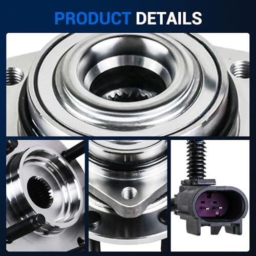 Autoround Front Wheel Hub and Bearing Assembly 513188 fit for Chevy Trailblazer SSR, GMC Envoy, Buick Rainier, Oldsmobile Bravada, Isuzu Ascender, Saab 9-7x 6 Lug w/ABS