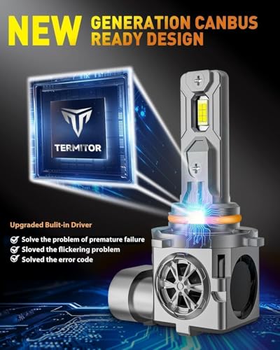 Termitor 9005/HB3 & 9006/HB4 Light Bulbs Combo, 100,000LM Brightness