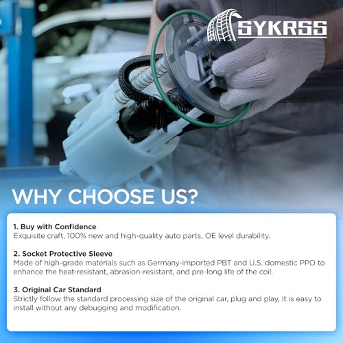 SYKRSS E7280M Fuel Pump Module Assembly Compatible with Dodge Dart 2013-2016 L4 2.4L, Compatible with Jeep Cherokee 2014-2016 L4 2.4L, Replaces P77057M, FG1560