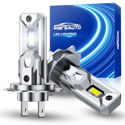 Marsauto - H7 led lights for car - High Performance Halogen Headlight Bulb, High Beam, Low Beam and Fog Replacement Bulb (Contains 2 Bulbs)