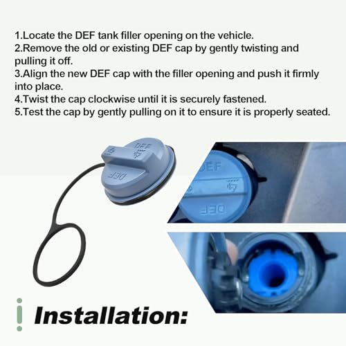 Heavy Duty Diesel Exhaust Fluid Tank Cap DEF Blue Compatible with Peterbilt 210 320 330 335 337 362 365 384 387 388 Kenworth C500 T2000 T660 T680 T800 W900 Replace 572.3005 08-0223-01 904-5401CD