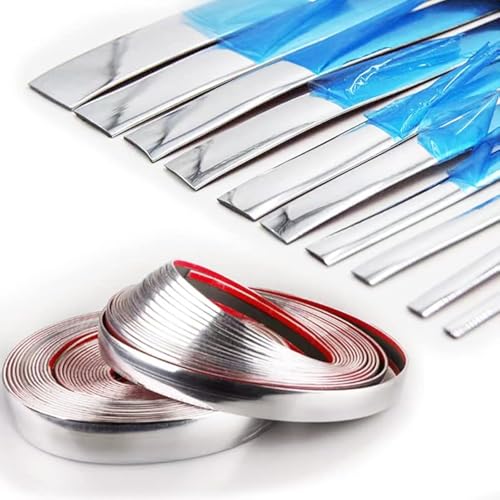 16Ft Chrome Silver Automotive Car Exterior and Interior Molding Trim Universal Bumper Window Door Body Side Decorative Strip Scratch-Proof (1/2 inch (12mm))