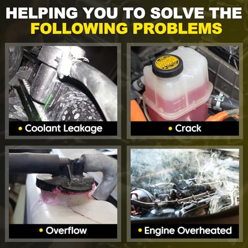 YEHERIT 603-973 Coolant Expansion Reservoir Tank with Cap Compatible with Chevy Silverado 1500 2500 Tahoe, GMC Sierra 1500 Yukon, Cadillac Escalade 2014-2020 Replace# 22856231, 3014134
