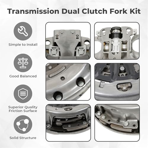 Silscvtt Transmission Dual Clutch Fork Kit Replacement for Ford Fiesta Focus EcoSport 2011-up 6DCT250