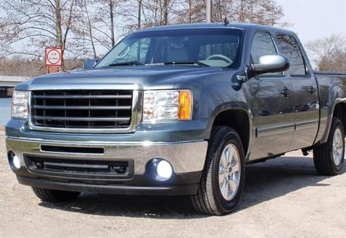 iJDMTOY OEM-Spec Clear Lens Fog Light Assemblies with Xenon White LED Bulbs Upgrade Compatible With GMC 2007-2013 Sierra 1500 2500 3500