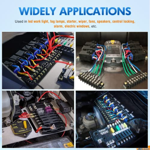Nilight 5 Pack Waterproof Relay and Harness 40/30 AMP Heavy Duty 12 AWG Tinned Copper Wires 5-PIN SPDT Style 12V Automotive Relay and Harness Set