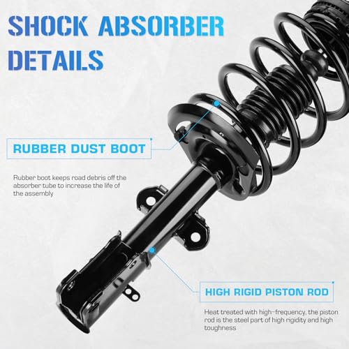 ILONPA (4) Front Struts & Sway Bar Links for 2008-2019 Dodge Grand Caravan(Exc. RT, GT), 2008-2016 Chrysler Town & Country(Exc. S), w/Coil Springs Shock Absorbers Amortiguadores - 171128L 171128R