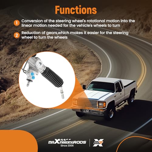 maXpeedingrods Hydraulic Power Steering Rack and Pinion for Toyota Sequoia 2001-2007, Tundra 2000-2006, Replace 26-1618, 80-00806AN, 244-0097, 442500C010