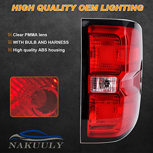 Right Tail Light Compatible With 2014 2015 Chevy Silverado 1500 2500 3500