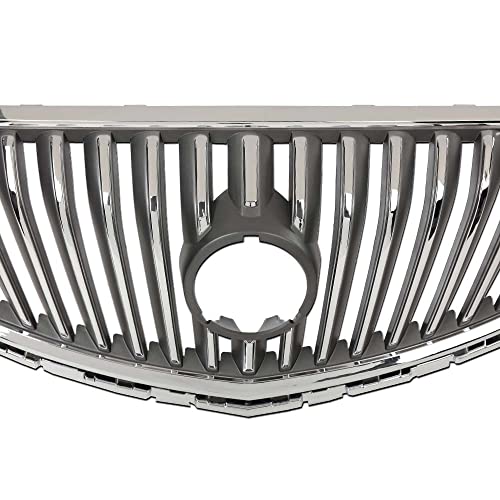 G-PLUS Front Bumper Upper Grille Assembly Chrome Compatible with 2012-2017 Buick Verano 20984572, 23172630, 23274652