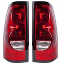 Boine Compatible With 2003 2004 2005 2006 Chevy Silverado 1500 2500 3500 Driver and Passenger Side Tail Light - Bulb and Harness Included