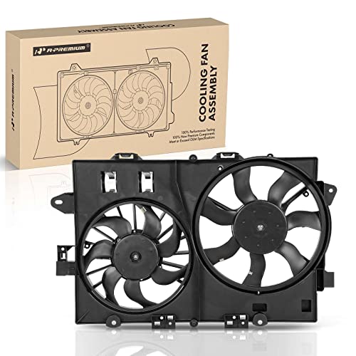 A-Premium Engine Radiator Cooling Fan Assembly Compatible with Select Chevrolet & Pontiac Models - Equinox 2006-2008, Torrent 2006-2008, 3.4L - Replace# 19130231, 19130401
