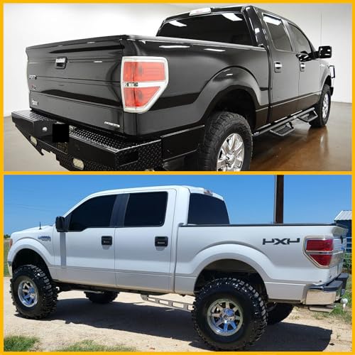 Boine Compatible With 2009 2010 2011 2012 2013 2014 Ford F150 F-150 Left Driver Side Tail Light Housing - Chrome trim
