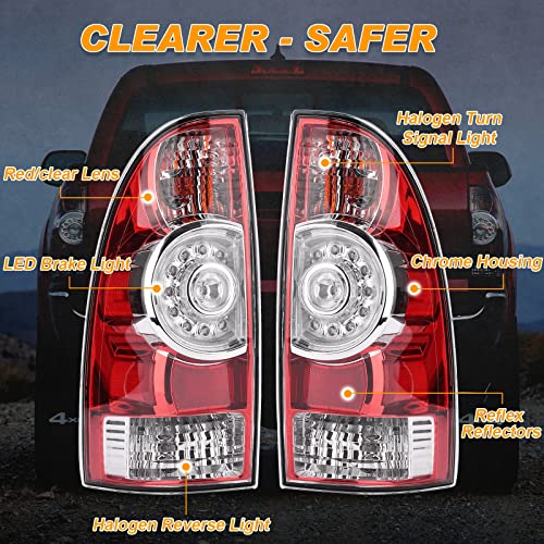 Nakuuly Tail Lights Compatible With 2005-2015 Tacoma Left and Right Side