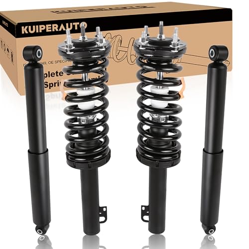 KUIPERAUTO Front and Rear Struts Complete Assembly Shocks Absorbers Compatible for 2005-2010 Jeep Grand Cherokee / 2006-2010 Jeep Commander,171377L,171377R,911278 4PCS