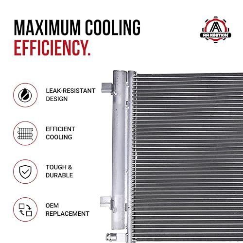 A/C Condenser - Compatible with Cadillac, Chevrolet, GMC - Escalade, Escalade ESV, Silverado 1500, Silverado 1500 LD, Suburban, Suburban 3500 HD - Air Conditioning Condenser - Replaces 23141869