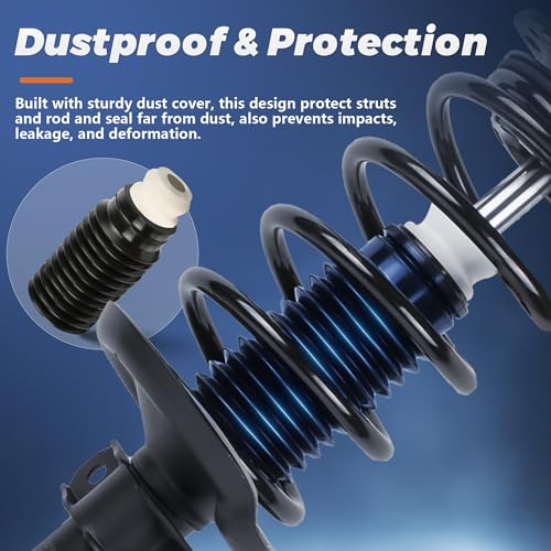 KUIPERAUTO Front and Rear Struts Complete Assembly Shocks Absorbers Compatible for 2005-2010 Jeep Grand Cherokee / 2006-2010 Jeep Commander,171377L,171377R,911278 4PCS