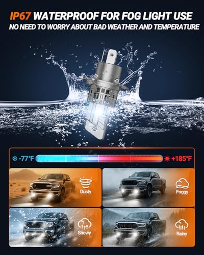 SEALIGHT H4/9003/HB2 LED Bulbs, 50000LM 900% Super Brighter, 1:1 Size, 6500K Cool White, 60000Hrs Long Service Life with Cooling Fan, Plug and Play, Pack of 2