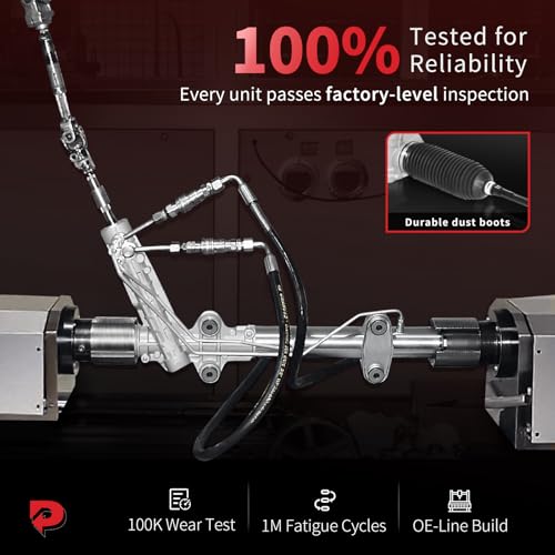 PHOBOOS Hydraulic Power Steering Rack and Pinion Assembly Compatible with Toyota RAV4 1996-2000 L4 2.0L, New Unit, Leak Resistance, Direct Fit, Ref.26-1613