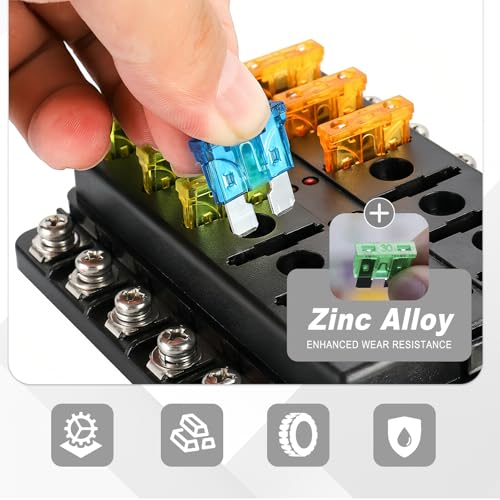 MTABCTY 306 PCS Car Fuses Assortment Kit, Micro + Mini + Standard Blade Fuses Automotive Kit (2A 5A 7.5A 10A 15A 20A 25A 30A 35A) + Puller Replacement for Car Truck Boat RV Motorcycle Camper
