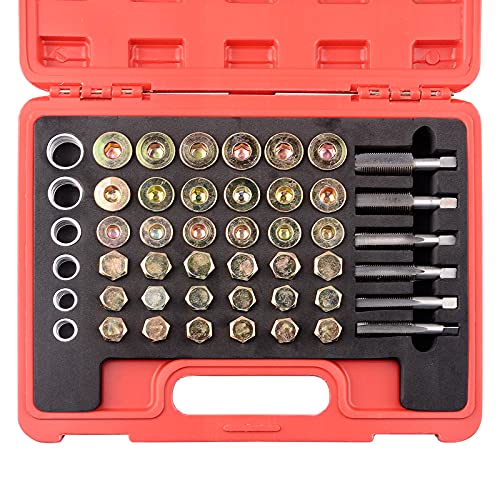 DAYUAN 114Pcs Oil Pan Thread Repair Kit Sump Gearbox Drain Plug Tool Set