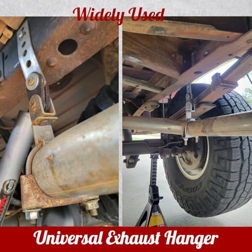 2Pcs Universal Exhaust Hanger Open End Swivel Muffler Hanger Bracket