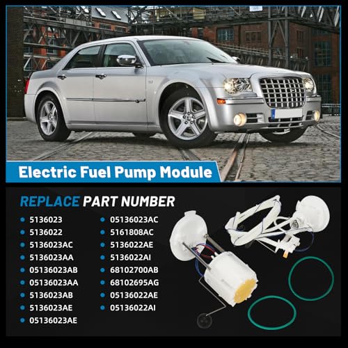 Aumzong 5136023 Electric Fuel Pump Module Compatible with 2005-2015 Chrysler 300,Dodge Challenger Charger Magnum 2.7L 3.5L 3.6L 5.7L 6.1L 6.4L,Replaces 5136022,with Sending Unit,Left & Right
