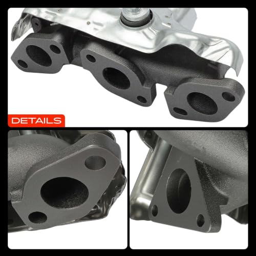 A-Premium Left Side [V6 3.3L] Engine Exhaust Manifold Kit W/Gaskets & Nuts Fit for Nissan Frontier 1999-2004, Xterra 2000-2004