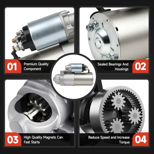 New Starter Compatible with 99-05 Chevy Silverado 1500 HD 2500 3500 Suburban SSR 6.0L V8, 02-05 Cadillac Escalade, 03-05 Express 2500 3500, 00-05 GMC Sierra 1500 HD 2500 3500 Yukon XL Savana 6492N