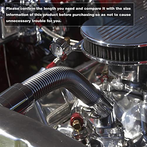 Hypertune Universal 48" Stainless Steel Radiator Flexible Coolant Water Hose Kit With 4pcs Clamp Black