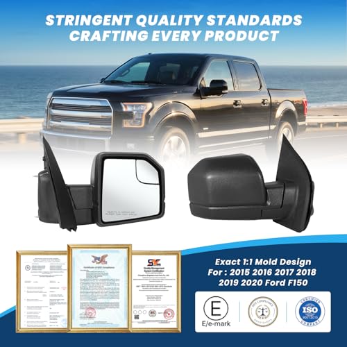 xingsichuang (3 Pins) Right Passenger Side Mirror For 2015-2020 Ford F150