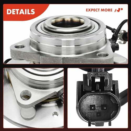A-Premium 2 x Front Wheel Bearing Hub Assembly Compatible with 4WD Chevy Tahoe Silverado 1500 Suburban Avalanche, Cadillac Escalade ESV EXT, GMC Sierra Yukon XL 1500, with 6-Lug & ABS